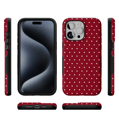 On the Dot | Maroon Polka Dot Case