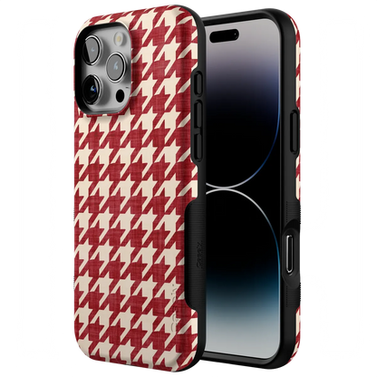 Scarlet Stitch | Red Houndstooth Case