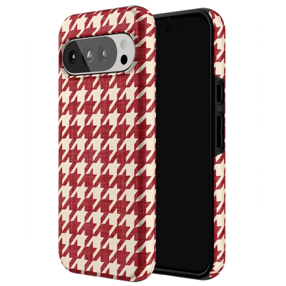 Scarlet Stitch | Red Houndstooth Case