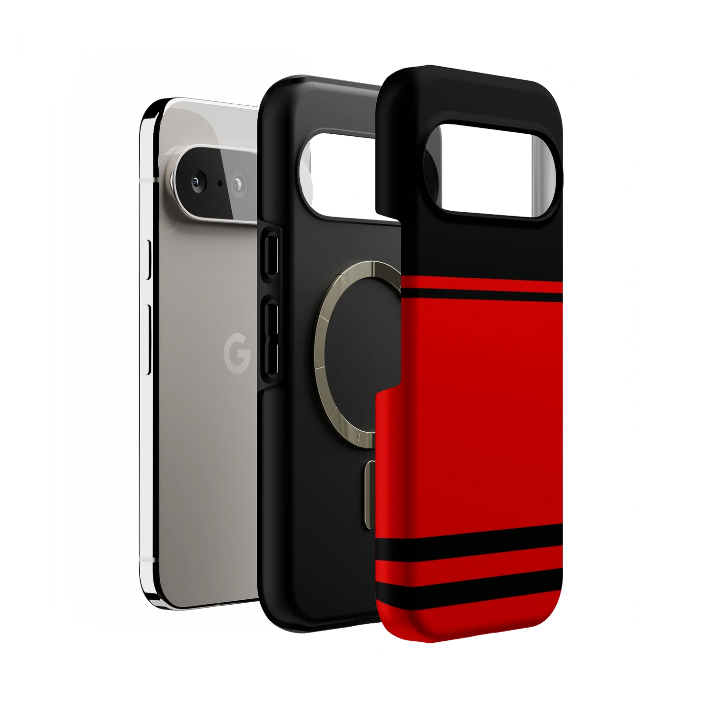 Storm Warning | Black & Red Stripes Case