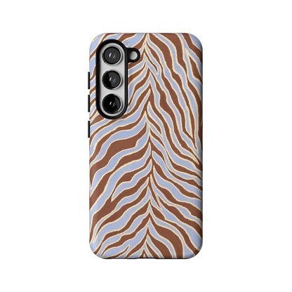 Untamed | Brown & Blue Zebra Case - Galaxy S23